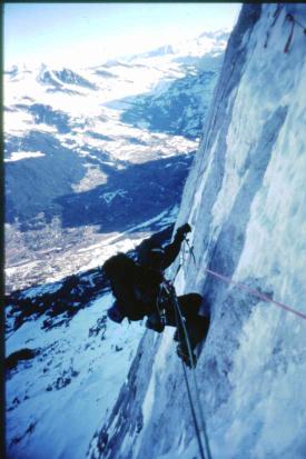 And the real one.  I met Thomas Huber in Siurana Easter 98 and he told me that they placed the rope during their ascent in Feb 97